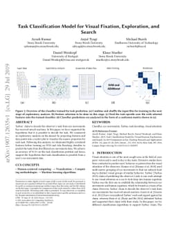 Task Classification Model for Visual Fixation, Exploration, and Search