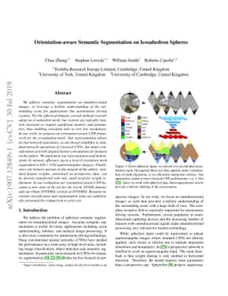 Orientation-aware Semantic Segmentation on Icosahedron Spheres