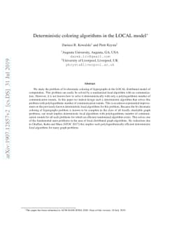 Deterministic coloring algorithms in the LOCAL model