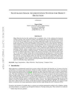 Slot Based Image Augmentation System for Object Detection