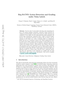 Reg R-CNN: Lesion Detection and Grading under Noisy Labels