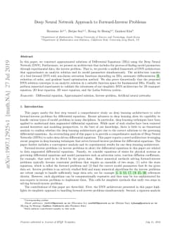 Deep Neural Network Approach to Forward-Inverse Problems