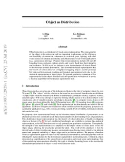 Object as Distribution