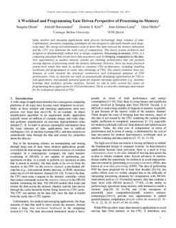 A Workload and Programming Ease Driven Perspective of
  Processing-in-Memory