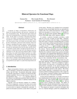 Bilateral Operators for Functional Maps
