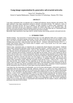 Lung image segmentation by generative adversarial networks
