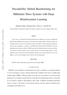 PrecoderNet: Hybrid Beamforming for Millimeter Wave Systems with Deep
  Reinforcement Learning