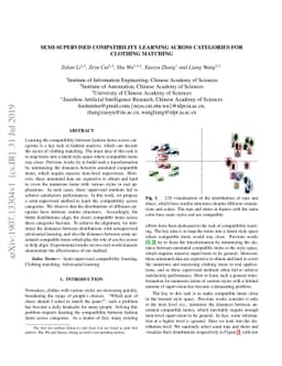 Semi-supervised Compatibility Learning Across Categories for Clothing
  Matching