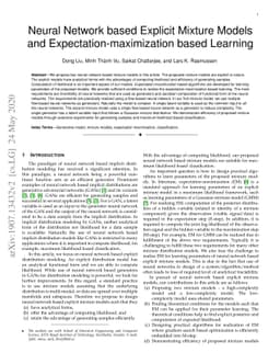 Neural Network based Explicit Mixture Models and
  Expectation-maximization based Learning