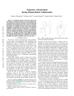 Trajectory Advancement during Human-Robot Collaboration
