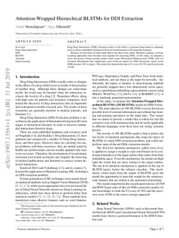 Attention-Wrapped Hierarchical BLSTMs for DDI Extraction