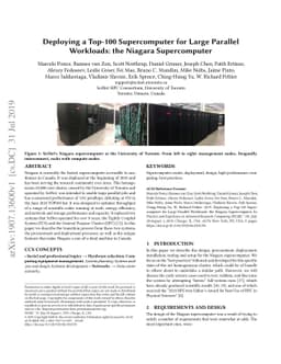 Deploying a Top-100 Supercomputer for Large Parallel Workloads: the
  Niagara Supercomputer