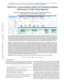 MetricsVis: A Visual Analytics System for Evaluating Employee
  Performance in Public Safety Agencies