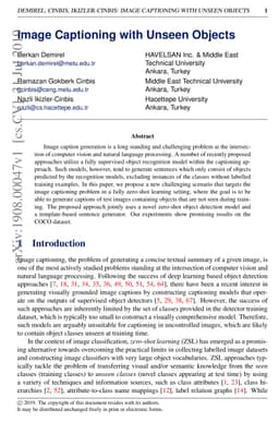 Image Captioning with Unseen Objects
