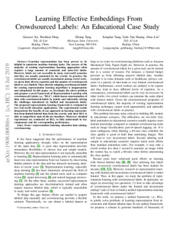 Learning Effective Embeddings From Crowdsourced Labels: An Educational
  Case Study