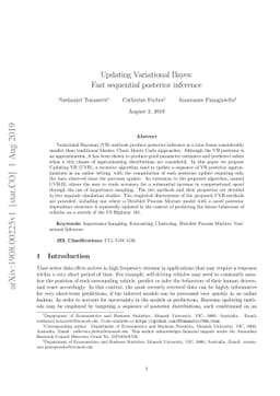 Updating Variational Bayes: Fast sequential posterior inference