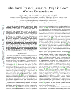 Pilot-Based Channel Estimation Design in Covert Wireless Communication