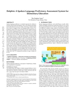 Dolphin: A Spoken Language Proficiency Assessment System for Elementary
  Education