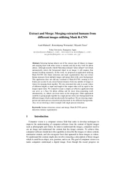 Extract and Merge: Merging extracted humans from different images
  utilizing Mask R-CNN