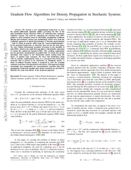 Gradient Flow Algorithms for Density Propagation in Stochastic Systems
