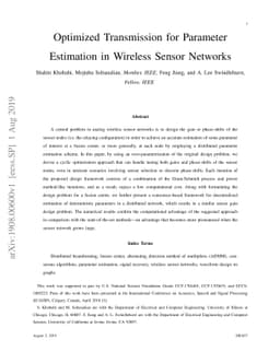 Optimized Transmission for Parameter Estimation in Wireless Sensor
  Networks