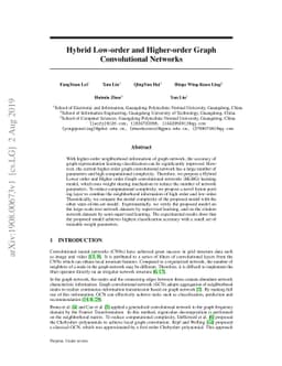 Hybrid Low-order and Higher-order Graph Convolutional Networks