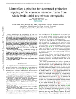 MarmoNet: a pipeline for automated projection mapping of the common
  marmoset brain from whole-brain serial two-photon tomography