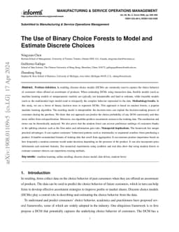 The Use of Binary Choice Forests to Model and Estimate Discrete Choices
