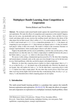 Multiplayer Bandit Learning, from Competition to Cooperation