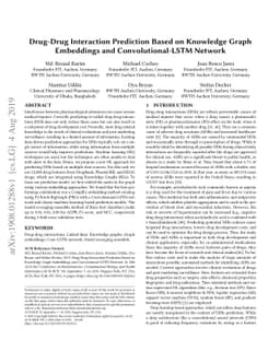 Drug-Drug Interaction Prediction Based on Knowledge Graph Embeddings and
  Convolutional-LSTM Network