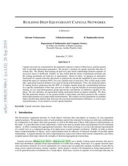 Building Deep, Equivariant Capsule Networks
