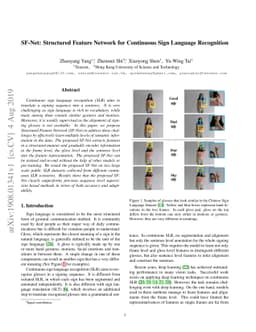 SF-Net: Structured Feature Network for Continuous Sign Language
  Recognition