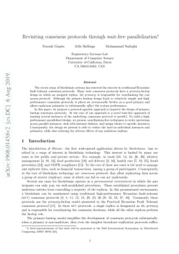 Revisiting consensus protocols through wait-free parallelization