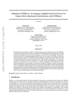 Imbalance-XGBoost: Leveraging Weighted and Focal Losses for Binary
  Label-Imbalanced Classification with XGBoost