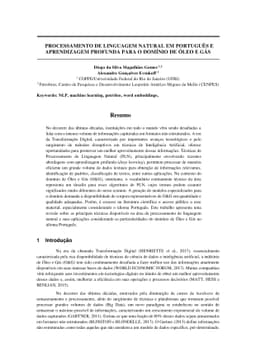 Processamento de linguagem natural em Português e aprendizagem
  profunda para o domínio de Óleo e Gás
