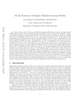 On the Existence of Simpler Machine Learning Models