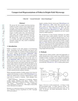 Unsupervised Representations of Pollen in Bright-Field Microscopy