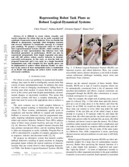 Representing Robot Task Plans as Robust Logical-Dynamical Systems
