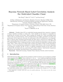 Bayesian Network Based Label Correlation Analysis For Multi-label
  Classifier Chain