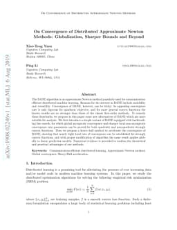 On Convergence of Distributed Approximate Newton Methods: Globalization,
  Sharper Bounds and Beyond