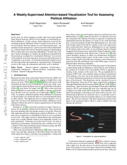 A Weakly-Supervised Attention-based Visualization Tool for Assessing
  Political Affiliation