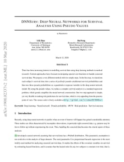 DNNSurv: Deep Neural Networks for Survival Analysis Using Pseudo Values