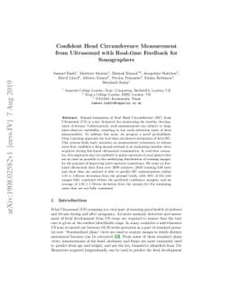 Confident Head Circumference Measurement from Ultrasound with Real-time
  Feedback for Sonographers
