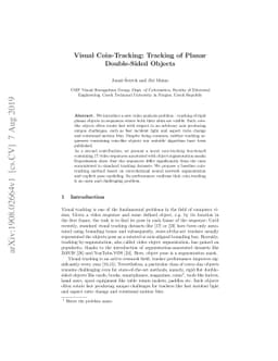 Visual Coin-Tracking: Tracking of Planar Double-Sided Objects