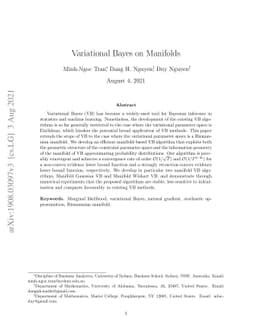 Variational Bayes on Manifolds