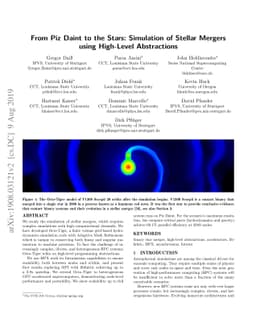 From Piz Daint to the Stars: Simulation of Stellar Mergers using
  High-Level Abstractions
