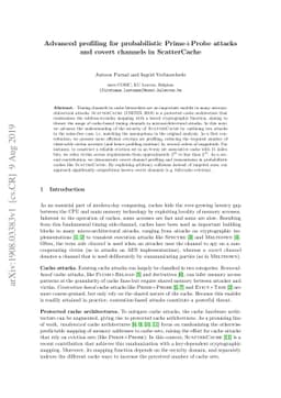 Advanced profiling for probabilistic Prime+Probe attacks and covert
  channels in ScatterCache
