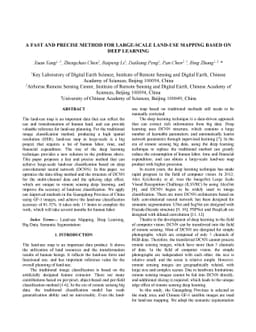 A Fast and Precise Method for Large-Scale Land-Use Mapping Based on Deep
  Learning