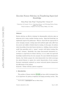 Zero-Shot Feature Selection via Transferring Supervised Knowledge