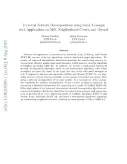 Improved Network Decompositions using Small Messages with Applications
  on MIS, Neighborhood Covers, and Beyond